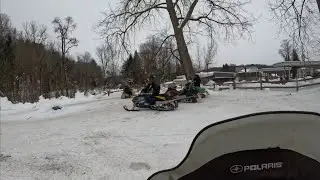 Sleds to stewarts with crew #snowmobile #polaris #polarissnowmobile #fullsend #polarissnow #fyp