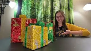 Set of 3 LED Light Up Christmas Gift Boxes Decor from Amazon