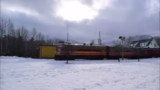 MBRRE F7's  in the Snow 2023 Conway Scenic Railroad