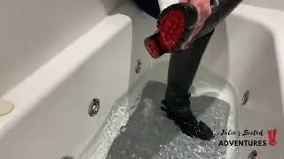 (Trailer) Julie's Booted Adventures : Louboutin leather boots in the bath