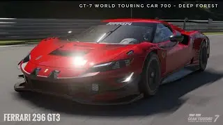 GT-7 Ferrari 296 GT3 World Touring Car 700 Deep Forest Weekly Mission Gameplay🏁