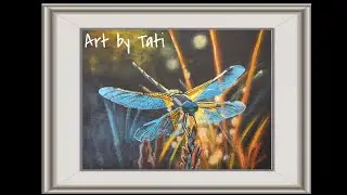 How to paint a Dragonfly in sunlight | Painting transparent wings