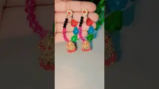 Diy Earrings using safety pin🧷✨|How to make easy earring #shorts #creative #ytshorts #trending #fyp