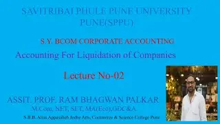 SYBcom Corporate Accounting# Liquidation of company# pune university #SPPU