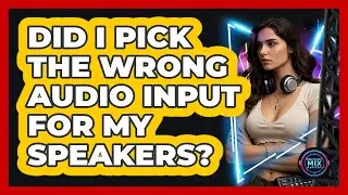Did I Pick The Wrong Audio Input For My Speakers?