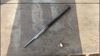 Forging tools (3) : re_forging rock chisel into rounded tip hot punch