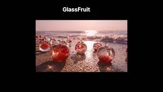 Glass Fruits Washed Away by the Waves 🌊🍎 | Relaxing ASMR#GlassFruit#WaveASMR#OceanSounds #