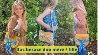 Tuto couture : coudre une besace foulard en duo mère / fille