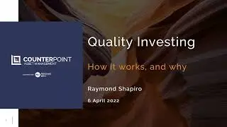Quality investing. How it works, and why