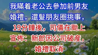【完結】我瞞着老公去參加前男友婚禮，還髮朋友圈挑事，19分鐘後，司儀在颱上宣佈：新郎因公司破産，婚禮取消