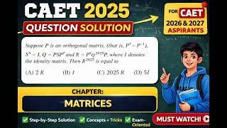 CAET Ques 7 Solution 2025 | Prepare CAET (IIT Delhi - Abu Dhabi) 2026
