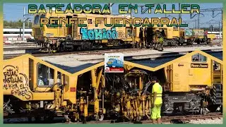 Bateadora en el taller de trenes de Renfe en Fuencarral