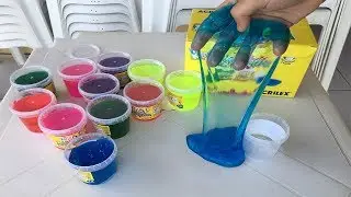MISTUREI UMA CAIXA CHEIA DE SLIMES TRANSPARENTES E OLHA COMO FICOU!!