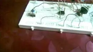 car alarm circuit on a breadboard