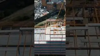 Construction New Build Drone Footage Salford Manchester Uk