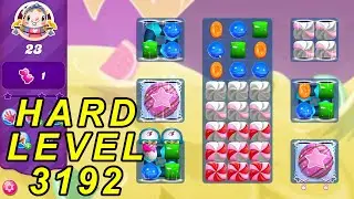 Candy Crush Saga Level 3192 || Hard Level || No Boosters || 1 Star 🌟