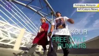 Free Style Runners Walk on 270 ft High Bridge in Malaysia