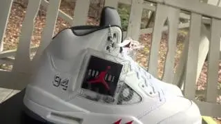 Supreme&nbsp;x AirJordan&nbsp;5 (White)