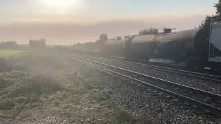 Trains BC 2025: CN 356 Mixed Train @ Matsqui BC Canada 17SEP25 ET44AC 3175 Leading