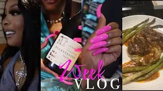 Week Vlog | home chilling cooking, come w/ me to get my longs nails done, date nights + more 💗