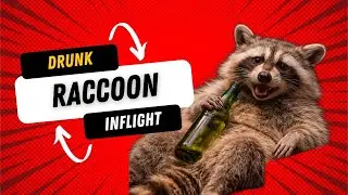 This raccoon's plane behavior is absolutely unhinged