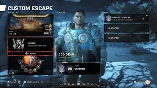 Gears 5, Line, Elite, Veteran, Cog Gear Private Vermelo (Helmetless) (08-02-2022) escape Season 12
