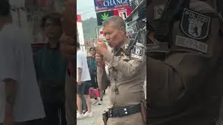 Only in Thailand 😂 Police Smoking a Joint?!  #shorts #cbd #legalcannabis #patong #thailand #phuket