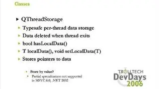 Qt DevDays 2006 - Thread Support in Qt: Bradley Hughes