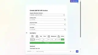 AP Invoice - Intelligent Automation with SAPCopilot
