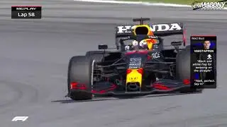 Max Verstappen reaction to Black-White flag: 
