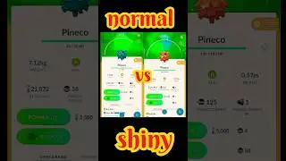 Normal vs Shiny Pineco Evolution in Pok&eacute;mon GO 🌲✨