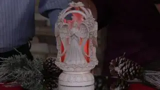 3 Sided Angel Lantern with Flameless Candle by HomeReflections on QVC