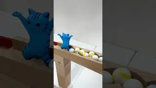 Marble Run ASMR☆ HABA Wave Slope & Rattling Slope, Dump Truck🛻 #shorts #marblerun @marblerunone
