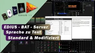 EDIUS - BAT Server - Sprache zu Text mit Standard und mit modifiziertem Skript f&uuml;r mehrere Sprachen.