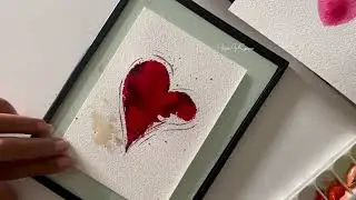 Golden Hearts Idea for a Valentine&rsquo;s Day card using #watercolor #watercolortutorial #stepbystep