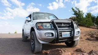 Mitsubishi Montero off-roading in Oregon's Deschutes National Forest
