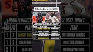 Quarterback draft in the 2023 USFL Draft 🔥 #shorts