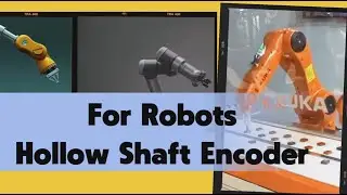 Hollow shaft absolute position encoder applied to robot joints. Gearcoder, SensorLab