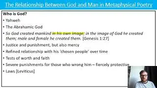 God and Man: The Metaphysicals
