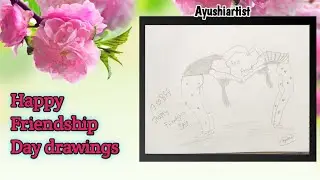 How to draw Friendship day Drawings || Friends Forever Painting