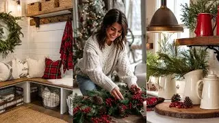 Classic Farmhouse Christmas Decor | Cozy Living Rooms & Kitchens