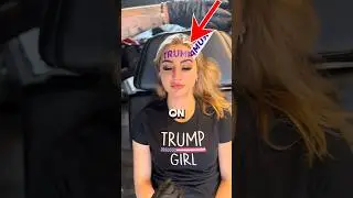 She Got a TRUMP Tattoo On Her Forehead 🇺🇸 #shorts