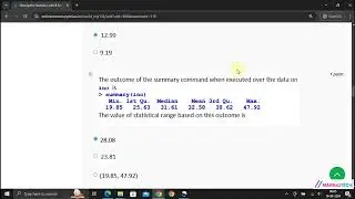 NPTEL Descriptive Statistics with R Software Week5 Assignment5 Solution August 2024