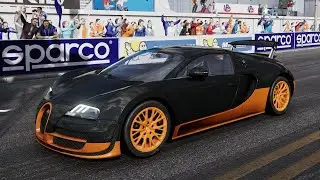 GRID 2019 - Bugatti Veyron 16.4 Super Sport - Car Show Crash Test . 4K 60fps.