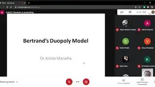 Economics: Bertrand's Duopoly Model