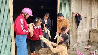 How to make bamboo sticky rice, Cooking, Grilled rice in bamboo tubes.