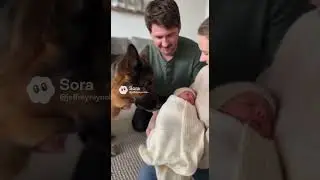 German Shepherd Meets Newborn Baby for the First Time &ndash; So Sweet!