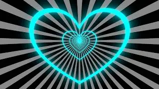 Neon Lights Color Changing Heart Tunnel Black and White Stripes 4K Free TikTok Background