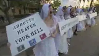 Brides in silent protest against Abbott