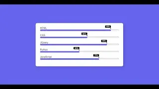 Animated Skills Bar UI Design using only HTML & CSS